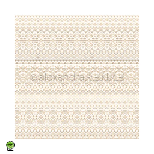 Alexandra Renke 10.2976 - Embrodery Pattern beige gold 30,5*30,5 cm