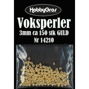 Voksperler 3 mm guld