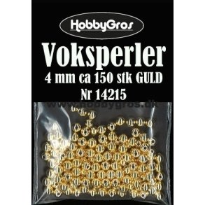 Voksperler 4 mm guld