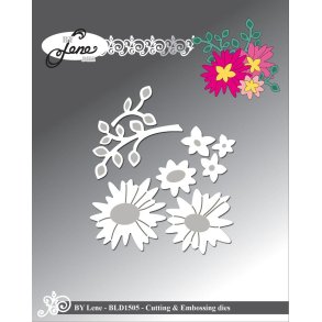 By Lene BLD1505 - Dies Blomster med blade