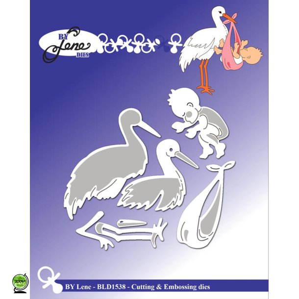 By Lene BLD1538 - Dies Stork med baby