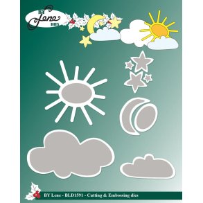 By Lene BLD1591 - Dies Skyer med sol og stjerner