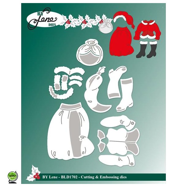 By Lene BLD1702 - Dies Mother christmas clothes