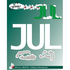 By Lene BLD1703 - Dies JUL bogstaver med sne