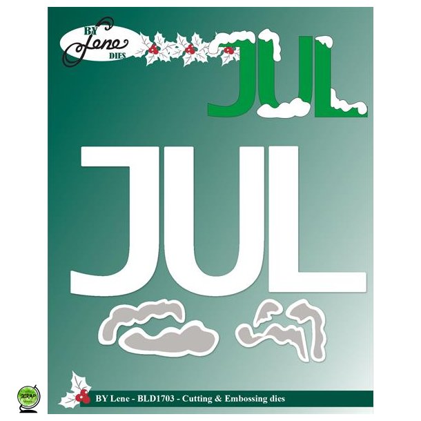 By Lene BLD1703 - Dies JUL bogstaver med sne