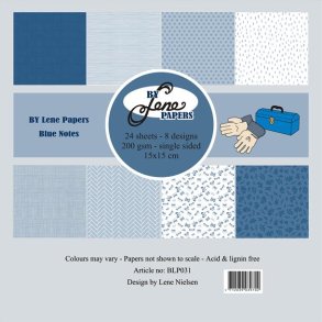 By Lene BLP031 - Blue Notes 15*15 cm