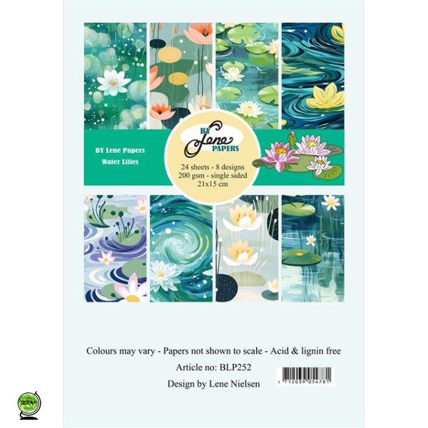 By Lene BLP252 - Paper Pad Water Lilies 15x21 cm