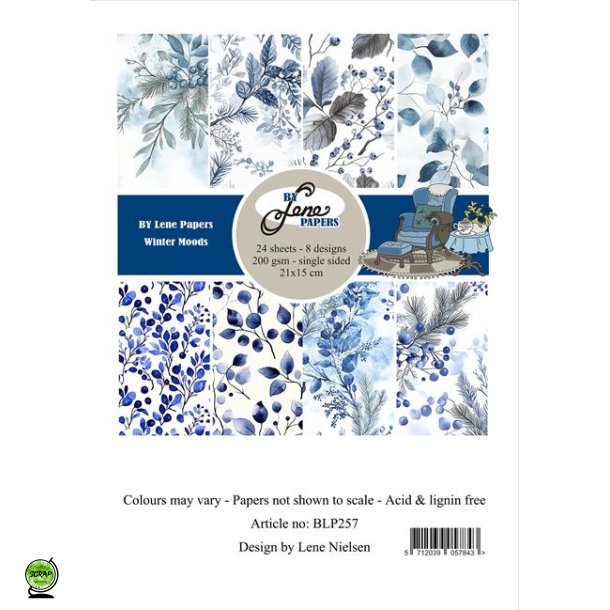 By Lene BLP257 - Paper Pad Winter Moods 15x21 cm