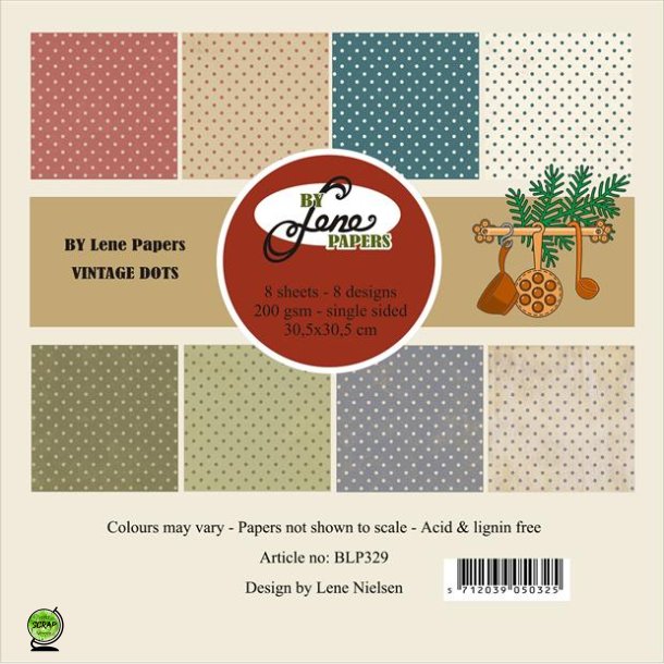 By Lene BLP329 - Vintage Dots st 30,5*30,5 cm