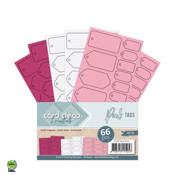 Card Deco CDETAG005 - Pink Tags 