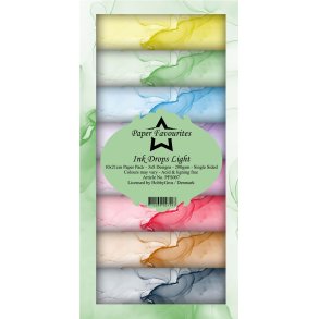 Paper Favourites PFS007 - Ink Drops Light 10x21 cm