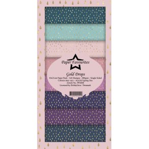 Paper Favourites PFS060 - Gold Drops 10x21 cm