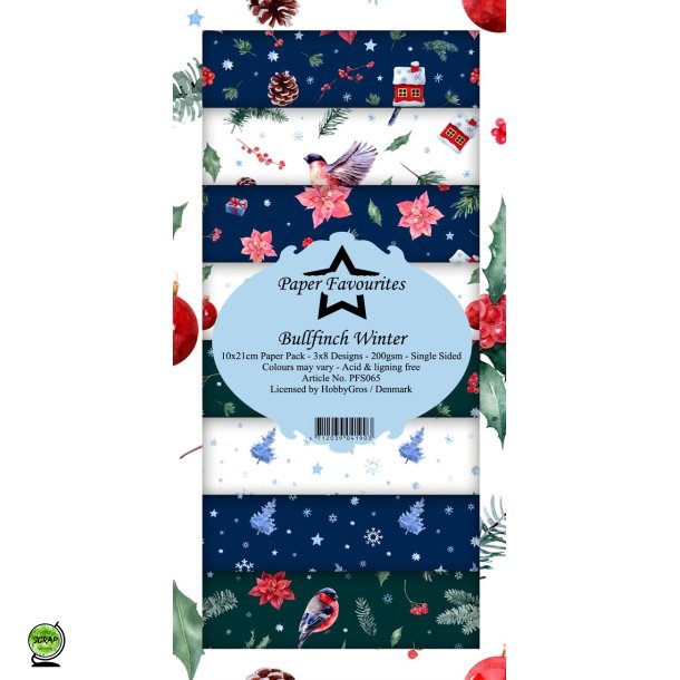 Paper Favourites PFS065 - Bullfinch Winter 10*21 cm