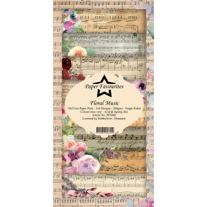 Paper Favourites PFS086 - Floral Music 10*21 cm