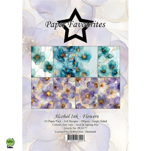 Paper Favourites PFA177 - Alcohol Ink - Flowers 15x21 cm A5