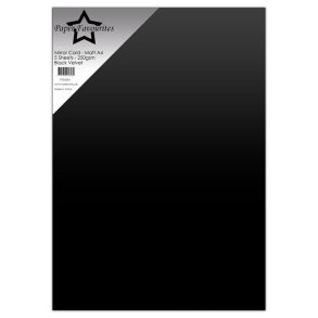 Paper Favourites PFSS001 - Mirror A4 Black Velvet 250g 5 ark