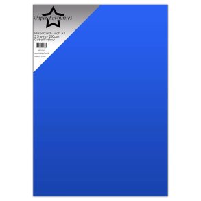 Paper Favourites PFSS002 - Mirror A4 Cobolt Velour 250g 5 ark