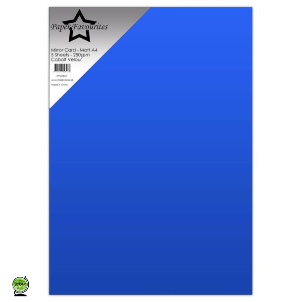 Paper Favourites PFSS002 - Mirror A4 Cobolt Velour 250g 5 ark