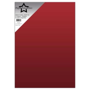 Paper Favourites PFSS003 - Mirror A4 Scarlet Organza 250g 5 ark