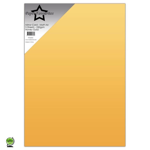 Paper Favourties PFSS004 - Mirror A4 Honey Gold 5 ark