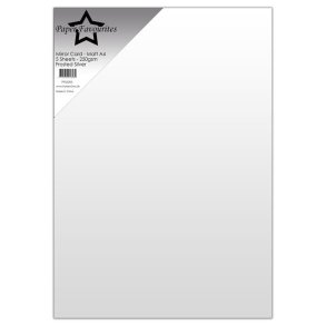 Paper Favourites PFSS005 - Mirror A4 Frosted Silver 250g 5 ark