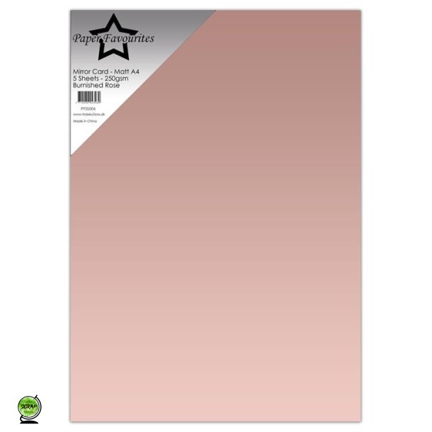 Paper Favourites PFSS006 - Mirror A4 Burnished Rose 250g 5 ark