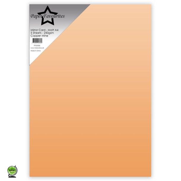 Paper Favourites PFSS008 - Mirror A4 Copper Mine 250g 5 ark