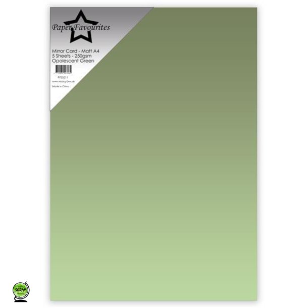 Paper Favourites PFSS011 - Mirror A4 Opalescent Green 250g 5 ark