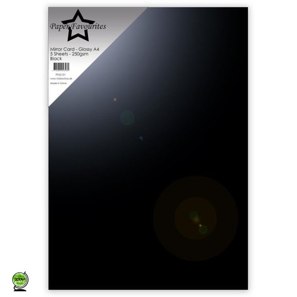 Paper Favourites PFSS101 - Mirror A4 Black 250g 5 ark