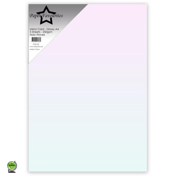 Paper Favourites PFSS102 - Mirror A4 Holo Waves 250g 5 ark