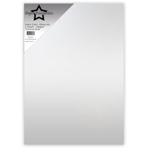 Paper Favourites PFSS103 - Mirror A4 Chrome Silver 250g 5 ark