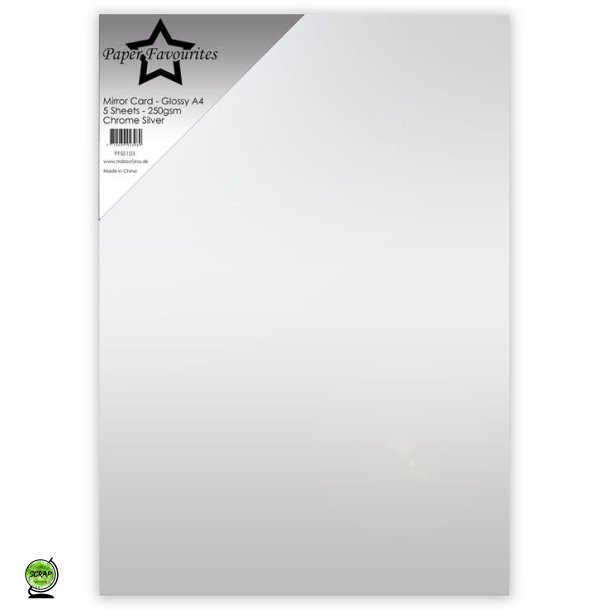 Paper Favourites PFSS103 - Mirror A4 Chrome Silver 250g 5 ark