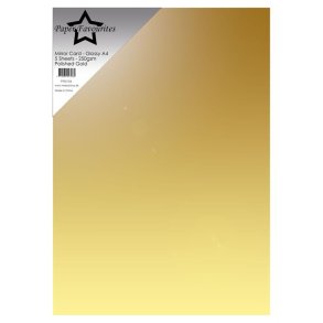 Paper Favourites PFSS104 - Mirror A4 Polished Gold 250g 5 ark