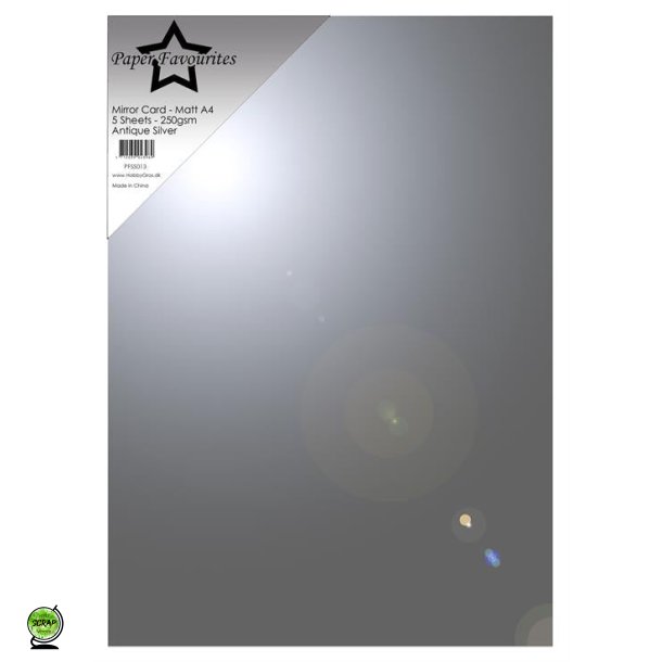 Paper Favourites PFSS113 - Mirror A4 Antique Silver 250g 5 ark
