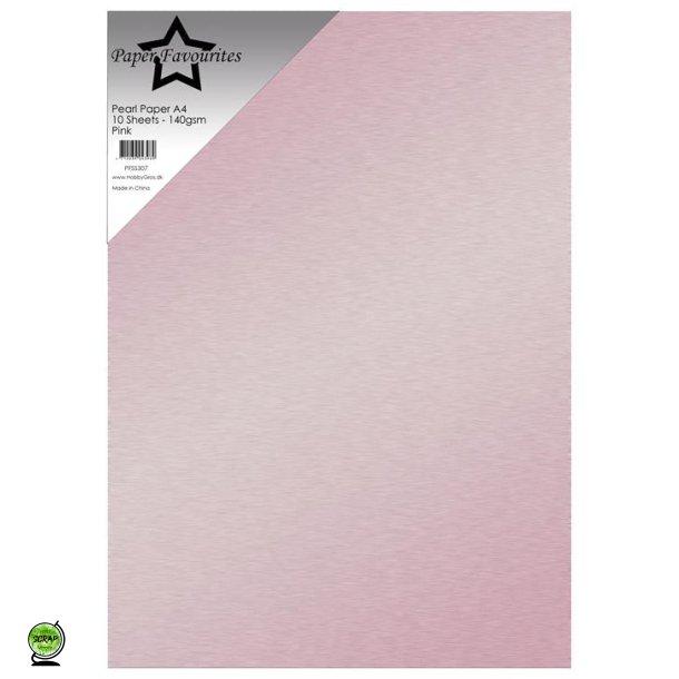 Paper Favourites PFSS307 - Pearl A4 Pink 140g 10 ark