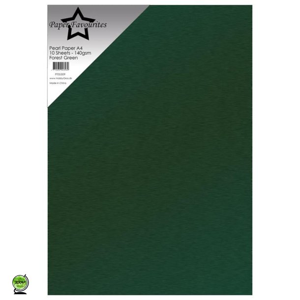 Paper Favourites PFSS309 - Pearl A4 Forest Green 140g 10 ark