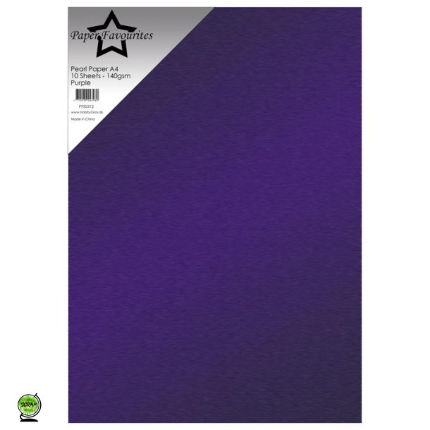 Paper Favourites PFSS312 - Pearl  A4 Purple 140g 10 ark