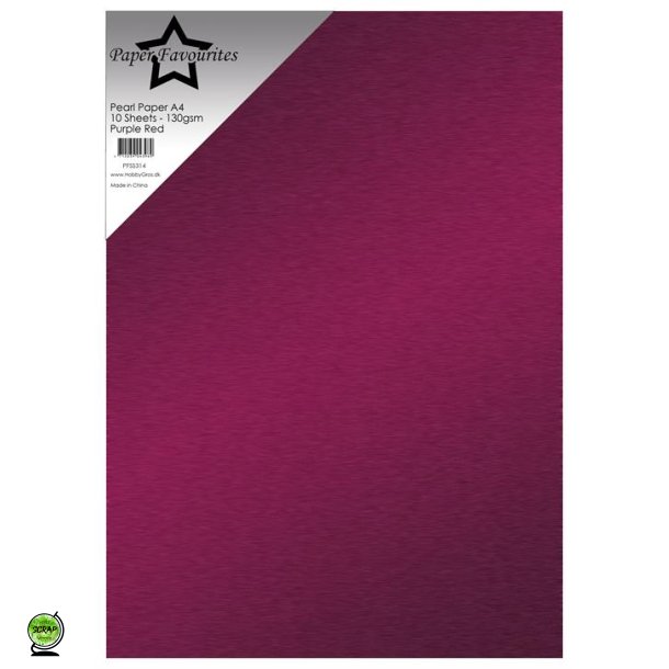 Paper Favourites PFSS314 - Pearl A4 Purple Red 130g 10 ark