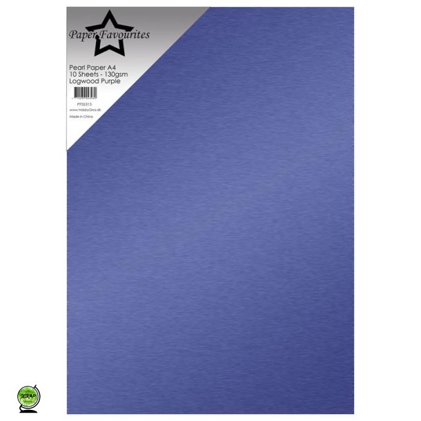 Paper Favourites PFSS315 - Pearl A4 Logwood purple 130g 10 ark