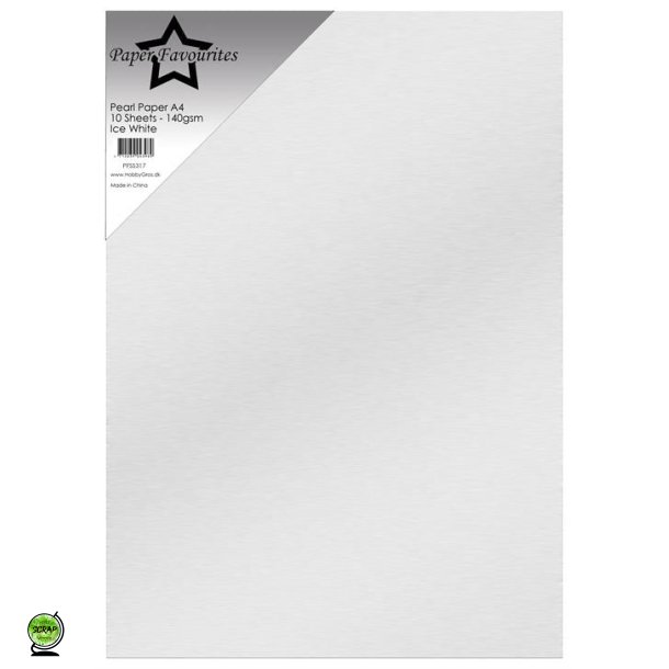 Paper Favourites PFSS317 - Pearl A4 Ice White 140g 10 ark