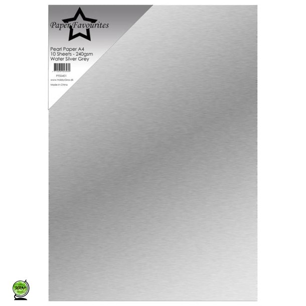 Paper Favourites PFSS401 - Pearl A4 Water Silver Grey 240g 10 ark