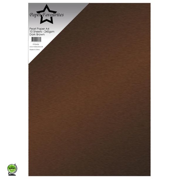 Paper Favourites PFSS404 - Pearl A4 Dark Brown 240g 10 ark