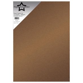 Paper Favourites PFSS406 - Pearl A4 Golden Brown 240g 10 ark