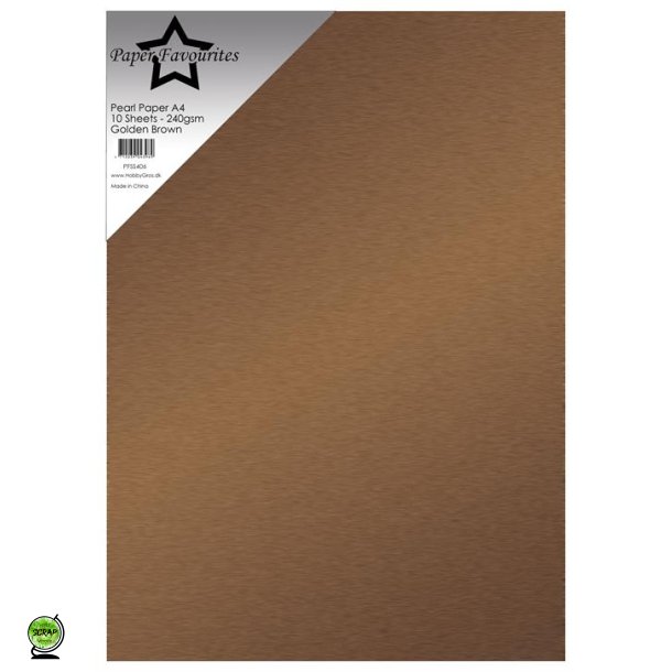 Paper Favourites PFSS406 - Pearl A4 Golden Brown 240g 10 ark