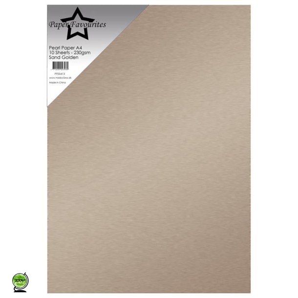 Paper Favourites PFSS413 - Pearl A4 Sand Golden 230g 10 ark