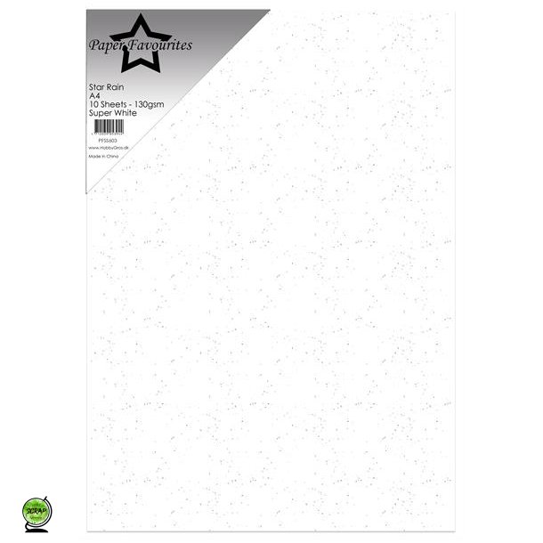 Paper Favourites PFSS603 - Star Rain Super White 130g 10 ark