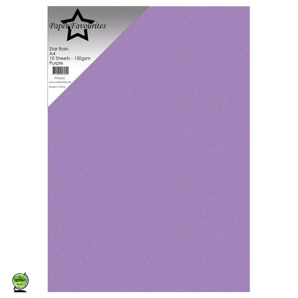 Paper Favourites PFSS604 - Star Rain Purple 130g 10 ark