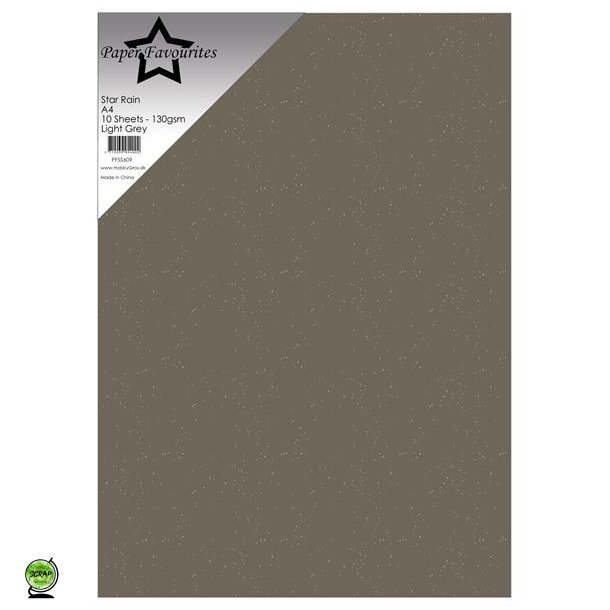 Paper Favourites PFSS609 - Star Rain Light Grey 130g 10 ark