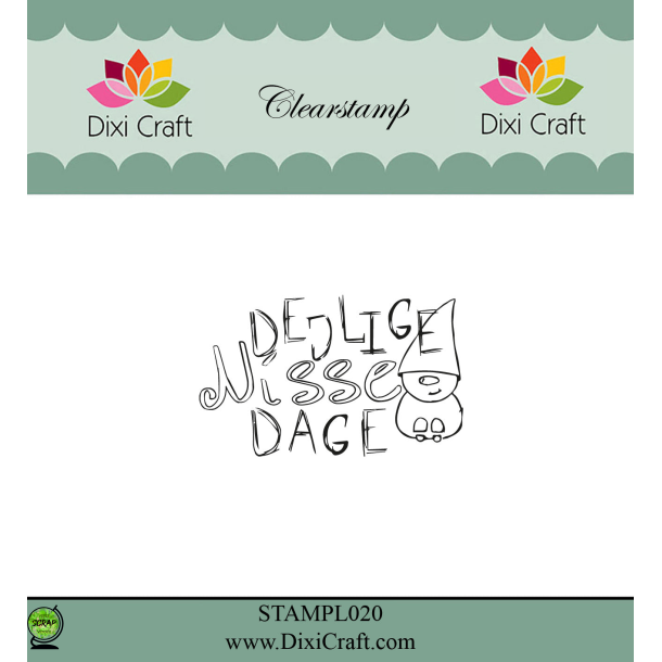 Dixi Craft STAMPL020 - stempel tekst Dejlige nissedage