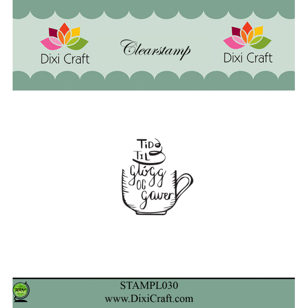 Dixi Craft STAMPL030 - stempel tekst Tid til glgg...